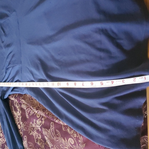 Venus Navy Blue Cuffed Sleeves Dress, Women's sz 10, small flare skirt ๐ ๐ค - Picture 7 of 12